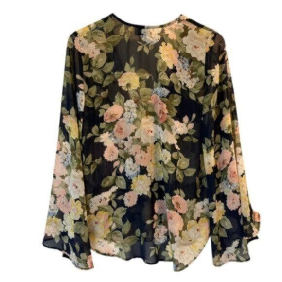 Show Me Your Mumu |  Navy Floral Hippy Dippy Party Blossom Top Blouse Size XS - Picture 8 of 10
